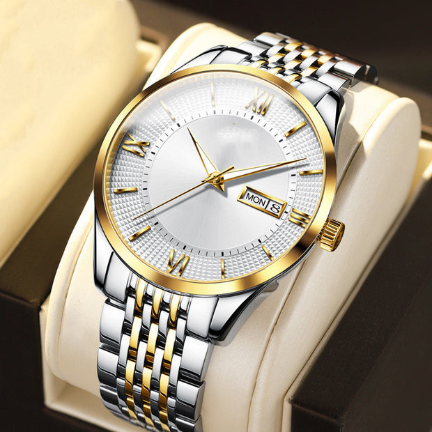 Men's Fashion Automatic  Waterproof Double Calendar