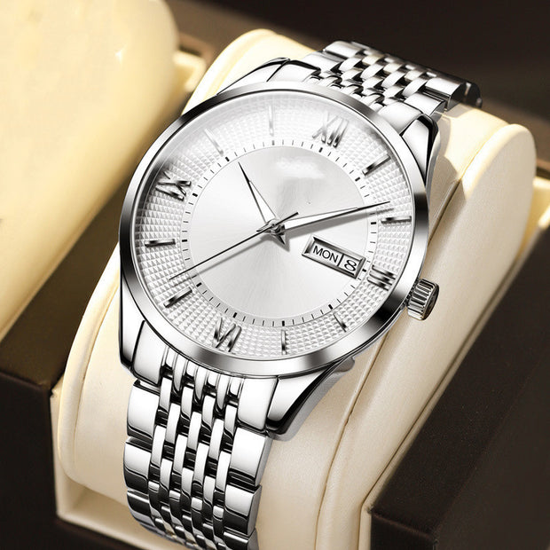 Men's Fashion Automatic  Waterproof Double Calendar