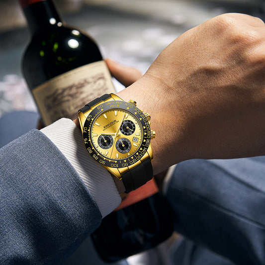 Live Explosions Fake Mechanical Watch Ditong Brand Watch Business Multi-functional Waterproof Men's Watch A Generation Of Hair